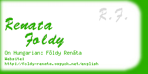 renata foldy business card